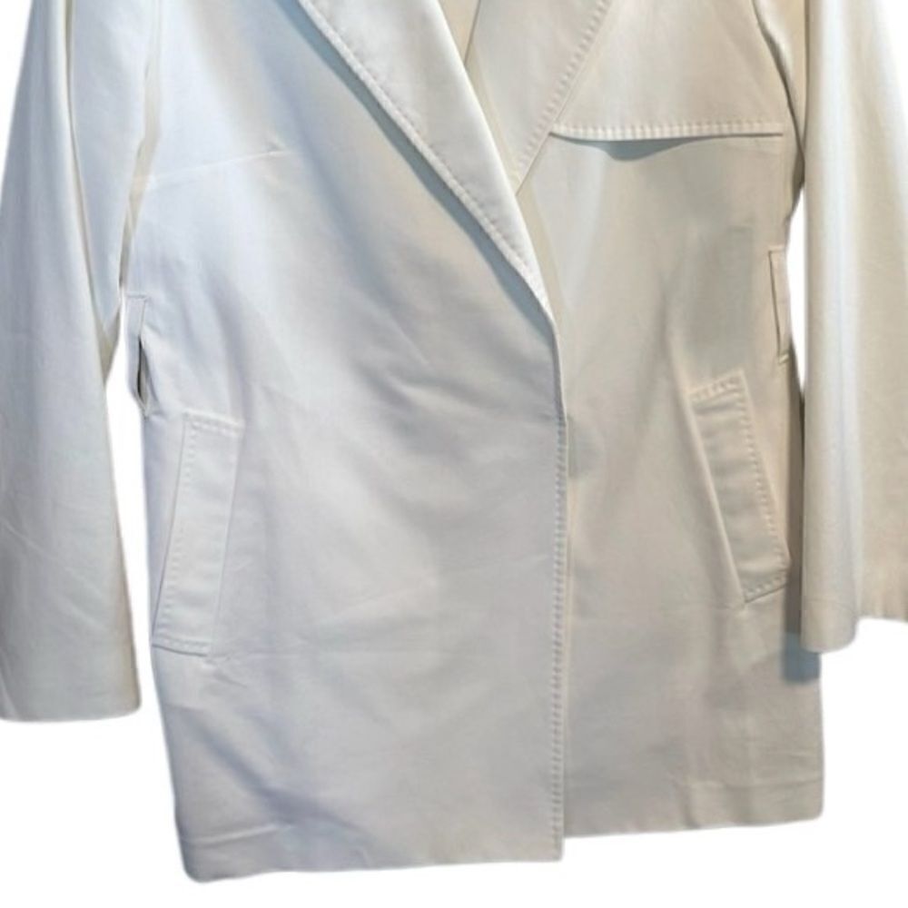 Burberry- Women’s Cotton Shorter Length Trench Jacket in White Size US 8 - Picture 5 of 12